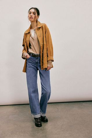Annalise Suede Jacket by Free People in Brown, Size: M