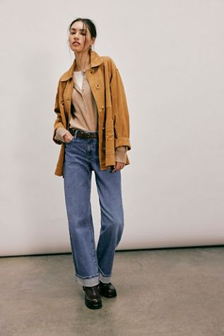 Free People Skyline Leather Jacketレザージャケット FREE PEOPLE We The Free - Skyline Leather Jacket in Washed