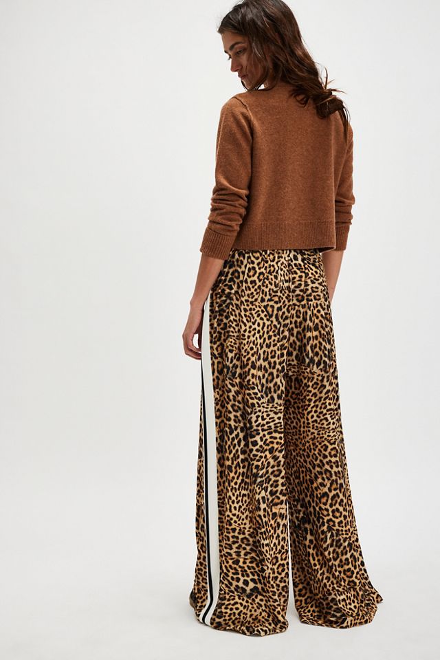 Norma Kamali Elephant Leopard Boyfriend Pants #1