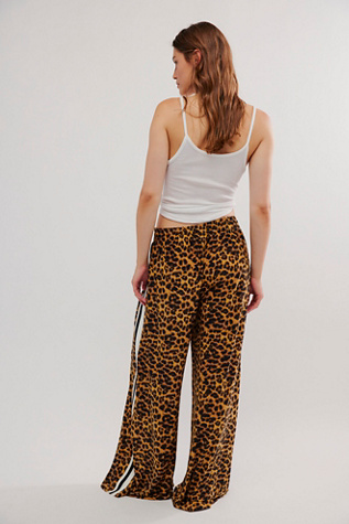 Norma Kamali Elephant Leopard Boyfriend Pants