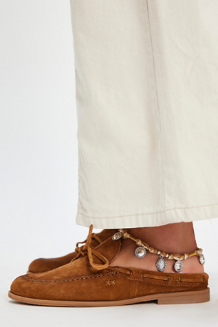 Seas The Day Mules by Free People in Tan Suede, Size: US 7.5