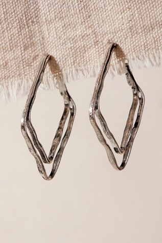 Créoles carrées Shelby par Free People en Argent, pour femme