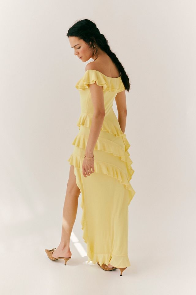 puff sleeve maxi dress wedding guest Long Wedding-Guest Dress with Long Sleeves