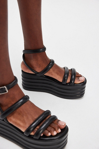 Iris Flatform Sandals by Free People in Black, Size: US 8.5