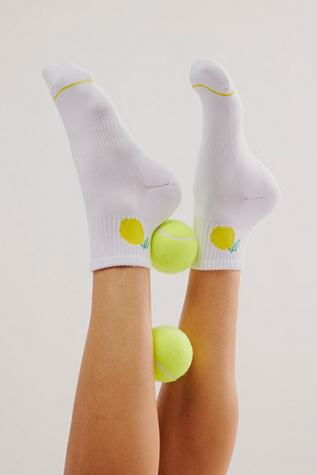 Fruity Frolic Ankle Socks by FP Movement at Free People in Lemon White