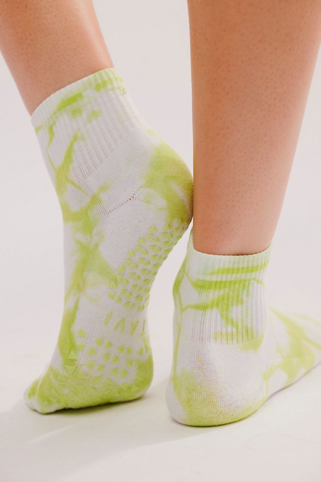 lime green tie dye socks