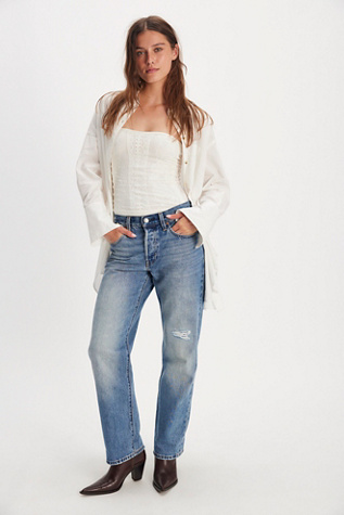 Levi's 501 90s Selvedge Jeans at Free People in Medium Wash, Size: 27