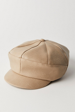 Carrie Distressed Lieutenant Hat At Free People In Taupe