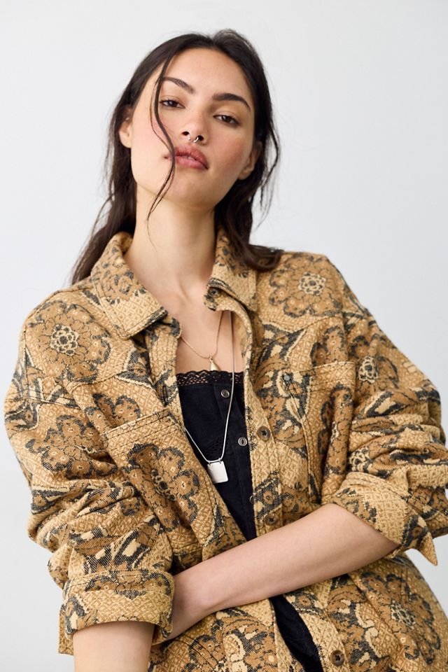 We The Free Brick Lane Jacquard Maxi Shirt Jacket #2