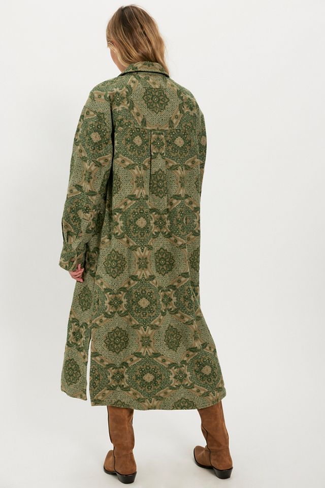 We The Free Brick Lane Jacquard Maxi Shirt Jacket #1