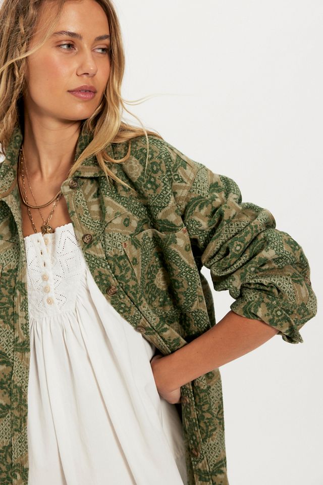 We The Free Brick Lane Jacquard Maxi Shirt Jacket #2