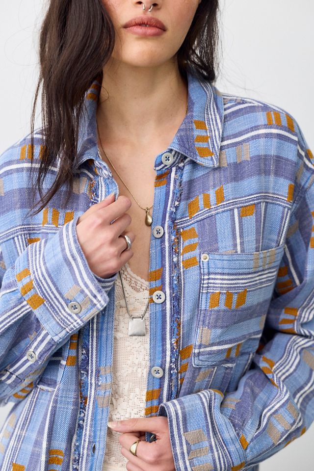 We The Free Brick Lane Jacquard Maxi Shirt Jacket #3