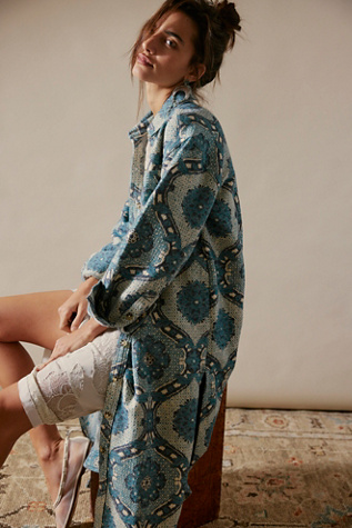 We The Free Brick Lane Jacquard Maxi Shirt