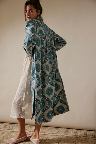 We The Free Brick Lane Jacquard Maxi Shirt Jacket