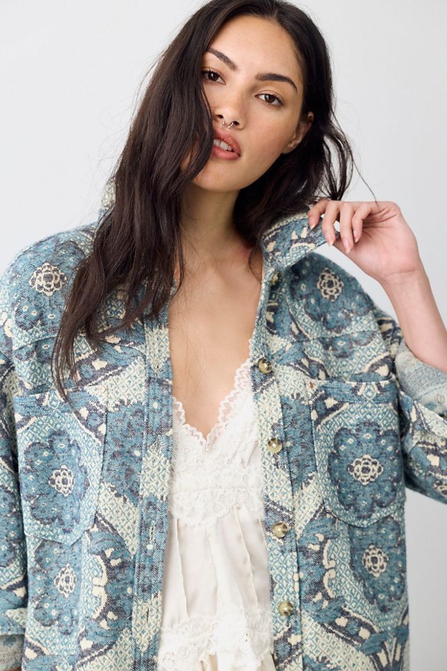 Veste chemise longue jacquard We The Free Brick Lane #7