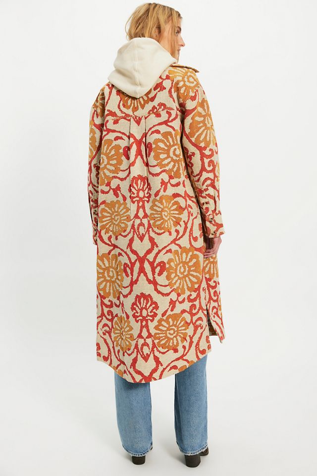We The Free Brick Lane Jacquard Maxi Shirt Jacket | Free People