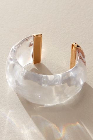 Aleisha Cuff Bracelet at Free People in Clear/Gold