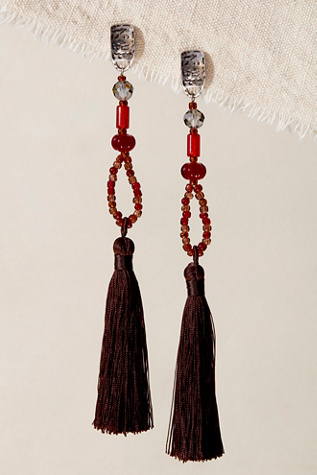 Mariposa Dangle Earrings at Free People in Silver/Ruby