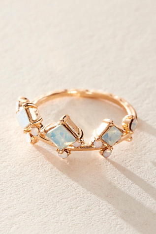 Leia Ring at Free People in Gold/Opal, Size: US 8