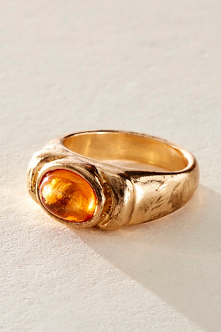 Artistry Pinky Ring at Free People in Gold/Tigers Eye, Size: 5