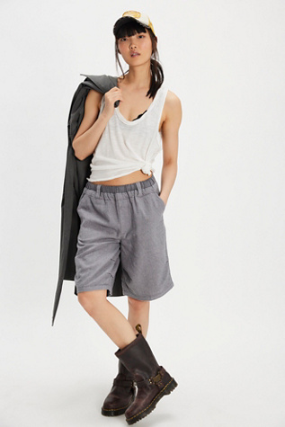Blakely Trouser Shorts at Free People in Grey Combo, Size: Small