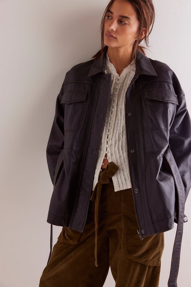 Knotted Leather Jacket #4