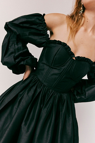 Louise Charlotte Bustier Dress by Louise New York at Free People in Black, Size: Small