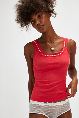 Only You Tank Top by Intimately at Free People in Hibiscus, Size: Medium