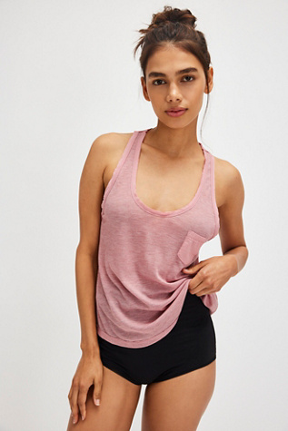 Seize The Day Pocket Tank Top by Intimately at Free People in Ginger Heather, Size: XS