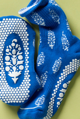 Buti Buti Pilates Grip Socks at Free People in Blue Combo