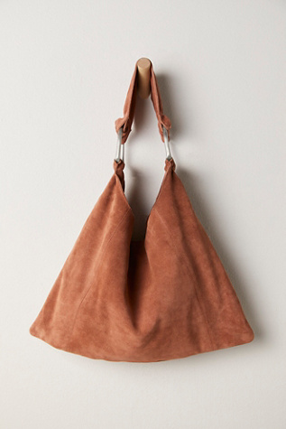 Bobbi Slouch Suede Tote At Free People In Rust