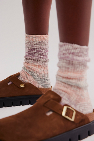 Out Of This World Spacedye Socks by Hansel From Basel at Free People in Pink Purple Combo