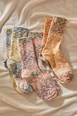 Chaussettes Spacedye Hors De Ce Monde par Hansel From Basel en Combo Orange Jaune, pour femme chez Free People