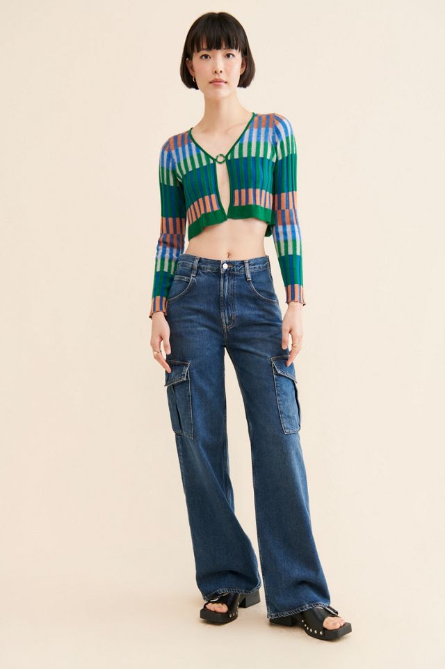 Nuuly x Find Me Now Colorblock Knit Cropped Cardigan #3