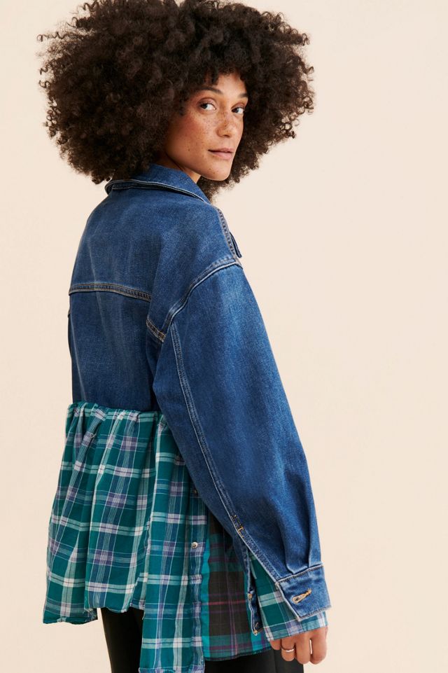 Re_Nuuly x Tricia Fix Peplum Denim Jacket #1