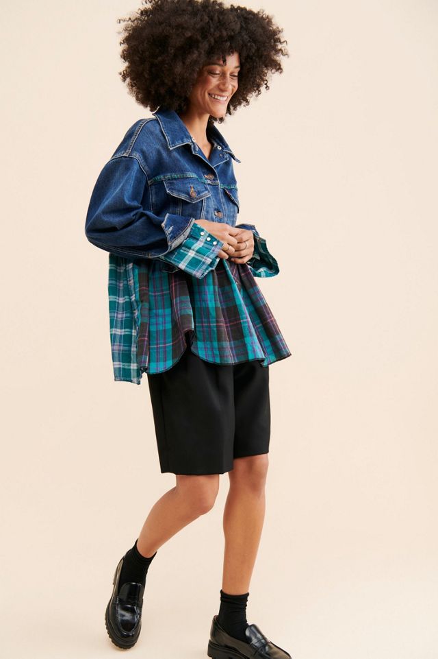 Re_Nuuly x Tricia Fix Peplum Denim Jacket #3