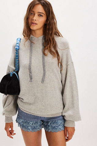 Keep A Secret Cashmere Hoodie at Free People in Grey, Size: L