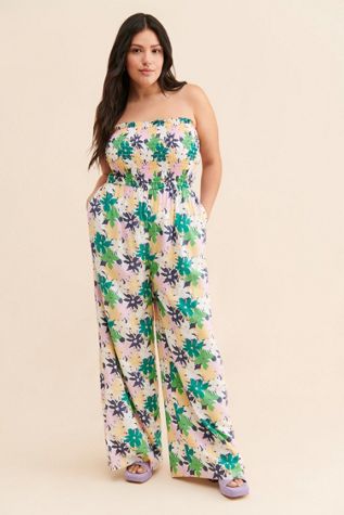 Nuuly x Rue Stiic Luz Smocked Jumpsuit