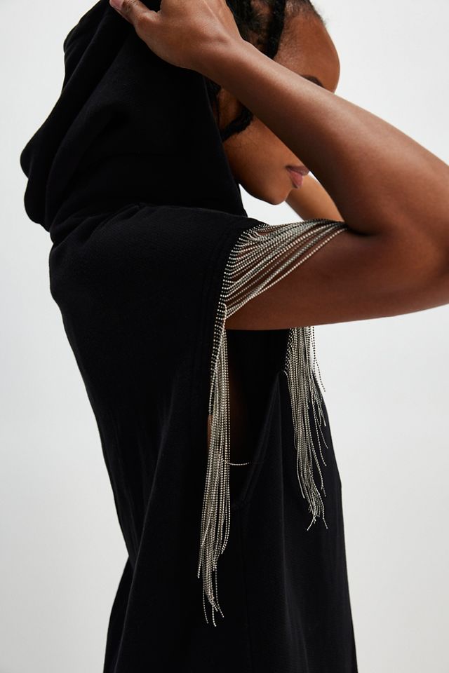 Sweat à capuche maxi à franges en métal Vintage Souls #2