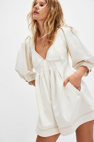 Regret Me Playsuit at Free People in Ivory, Size: US 4