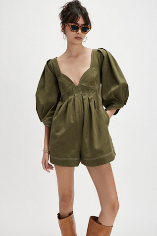 Regret Me Playsuit at Free People in Crystal Kelp, Size: US 0