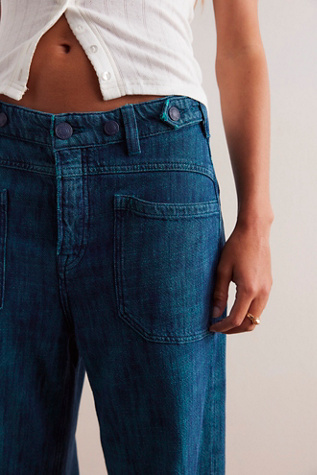 We The Free Palmer Yarn-Dyed Jeans at Free People in Lagoon, Size: 27