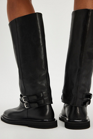 Stovepipe Foldover Boots by FP Collection at Free People in Black, Size: US 8