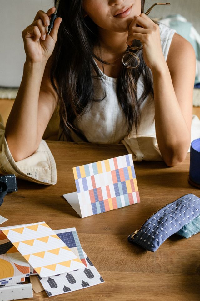 Anchal Triangle Quilt Blank Card #1