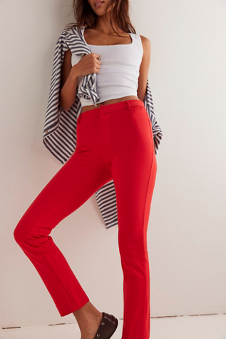 Molly Slim Trousers at Free People in Fiery Red, Size: US 8