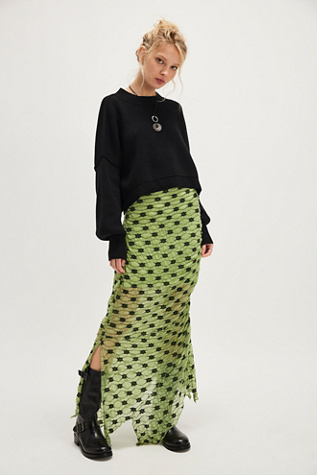 Margot Maxi Skirt at Free People in Green, Size: XS