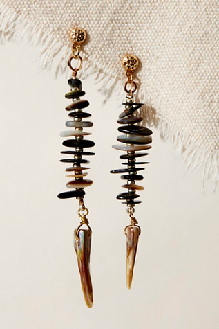 Ariana Ost Sira Dangle Earrings at Free People in Black