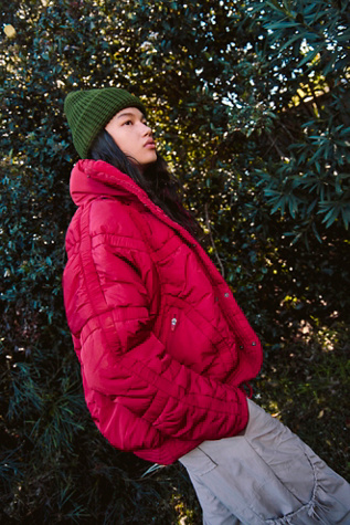Shirr Enough Backpack Puffer Jacket by FP Movement at Free People, Black, XS