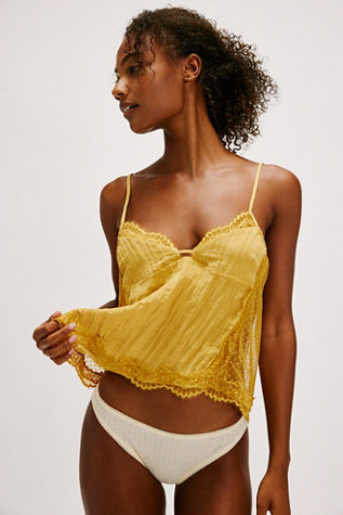 Eye Candy Cami by Intimately at Free People in Amber Gold, Size: Large