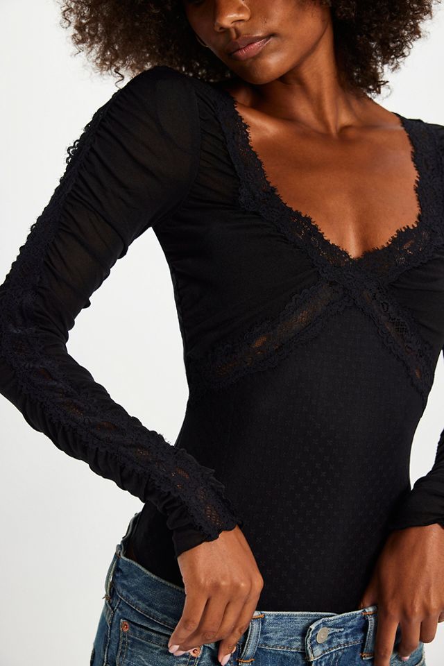 Bodysuit Transparent Free People - Taille XS - Imprimé Floral - Neuf Avec étiquettes